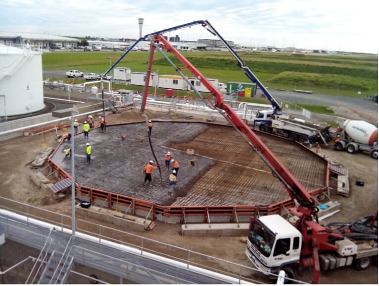 tank 7 construction at juhi refuelling depot